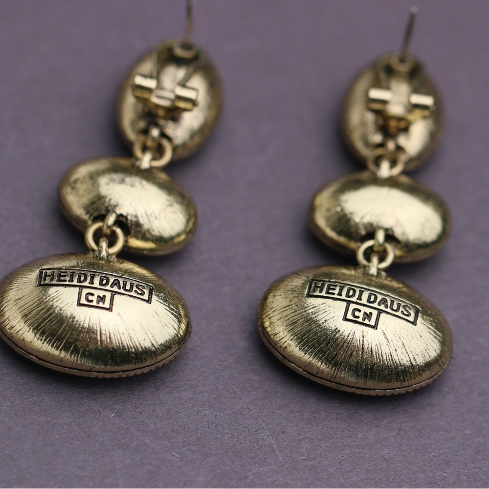 Heidi Daus Green Gem Earrings - Picture 2 of 3